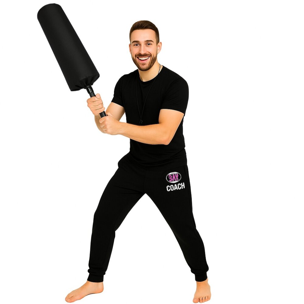 SET The Blocker schwarz + rot Schlagstock Schaumstoff Polsterung 65 cm