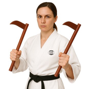 Kama  Echt Holz Halbmond Sichel Kamaki