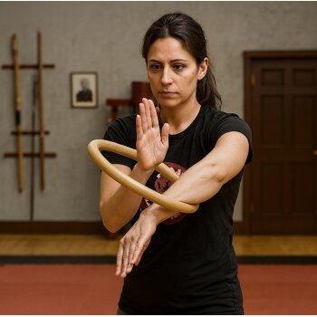 10x Set Angebot - Rattan Ring Wing Tsun Chi Sau Branding Muster Übungsring Innendurchmesser 22 cm