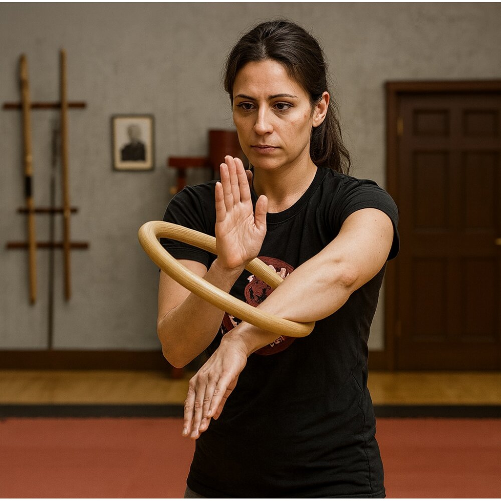 10x Set Angebot - Rattan Ring Wing Tsun Chi Sau Branding Muster Übungsring Innendurchmesser 22 cm