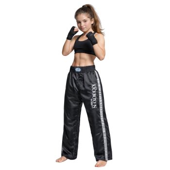 Stick Edition Kickboxhose schwarz / grau silber 160 (S)