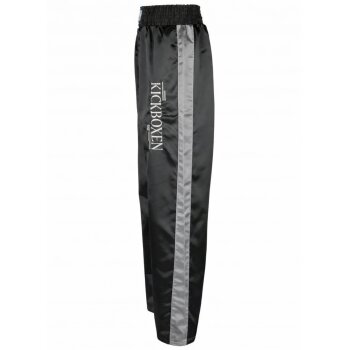 Stick Edition Kickboxhose schwarz / grau silber 160 (S)