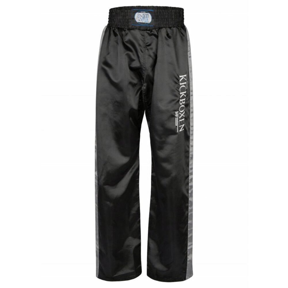 Stick Edition Kickboxhose schwarz / grau silber 160 (S)