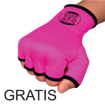 Future Boxhandschuhe + GRATIS Schlupfbandagen schwarz/pink  6 - 12 Unzen