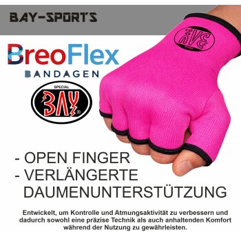 Future Boxhandschuhe + GRATIS Schlupfbandagen schwarz/pink 10 Unzen Schlupfbandagen S