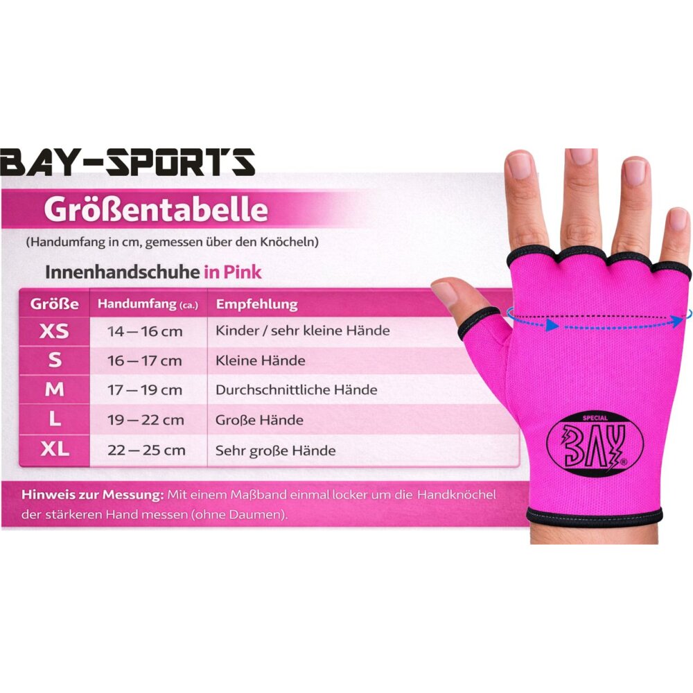 Future Boxhandschuhe + GRATIS Schlupfbandagen schwarz/pink 10 Unzen Schlupfbandagen S