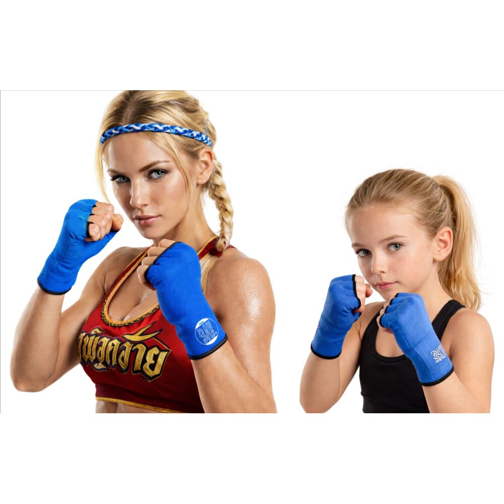 Innenhandschuhe Boxbandagen Handbandagen Boxen Kickboxen MMA blau
