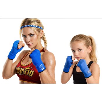 Innenhandschuhe Boxbandagen Handbandagen Boxen Kickboxen MMA blau M