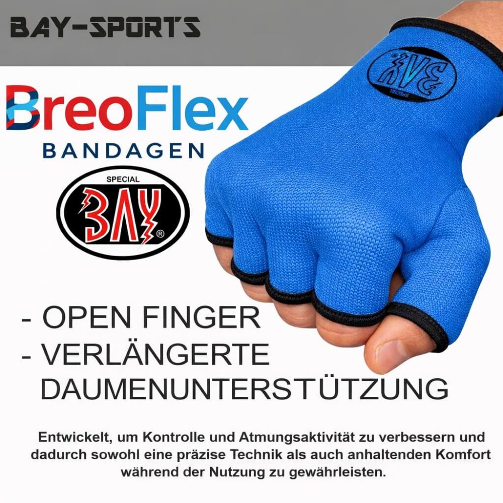 Innenhandschuhe Boxbandagen Handbandagen Boxen Kickboxen MMA blau M