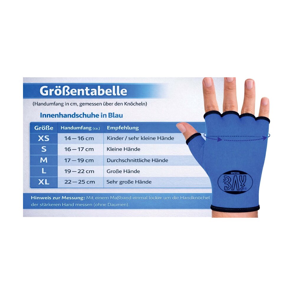 Innenhandschuhe Boxbandagen Handbandagen Boxen Kickboxen MMA blau XL
