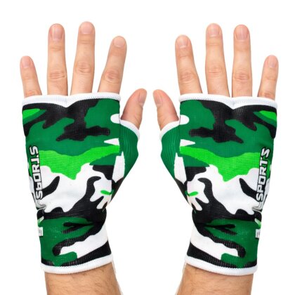 GRATIS ab einen Einkaufswert von 15 Euro - Innenhandschuhe Boxbandagen Camouflage grün Universalgröße Senior
