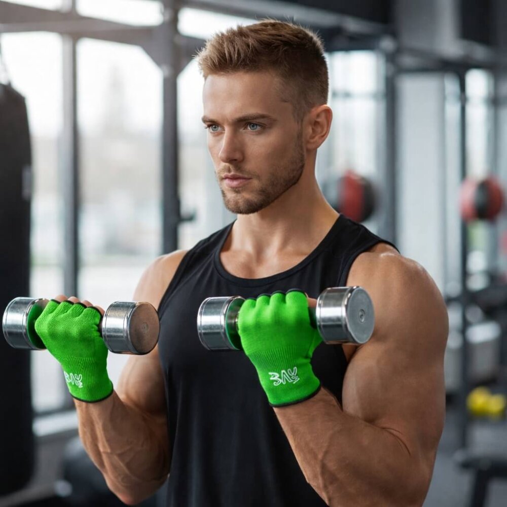 20 Jahre Jubel Angebot - Innenhandschuhe Boxbandagen Handbandagen Boxen Kickboxen MMA grün M