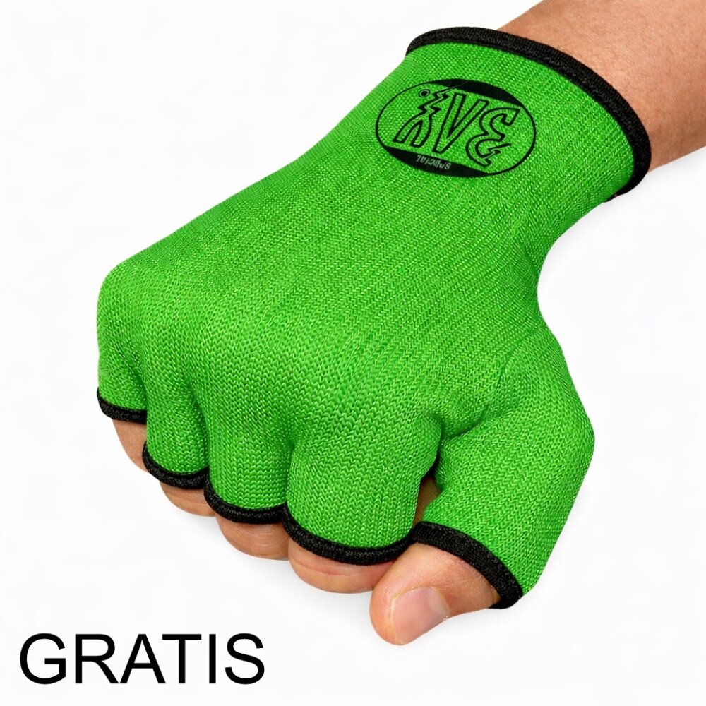20 Jahre Jubel Angebot - Future Boxhandschuhe + GRATIS Innenhandschuhe grün 8 Unzen - Schlupf L