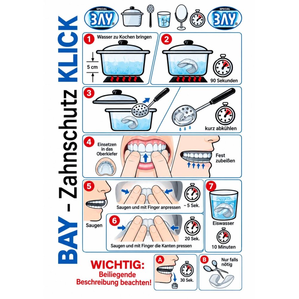 Zahnschutz Best Seller - Erwachsene CE - mit Klick Box