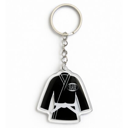BAY Mini Karate Anzug Jacke schwarz Schlüsselanhänger Anhänger aus Acryl