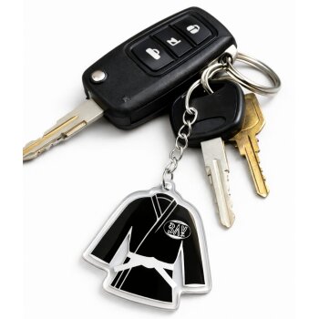 BAY Mini Karate Anzug Jacke schwarz Schlüsselanhänger Anhänger aus Acryl