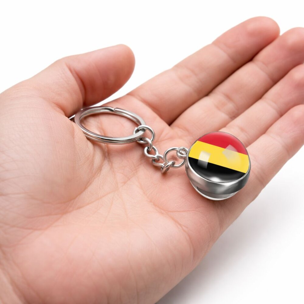 Germany Kugel Schlüsselanhänger Glas