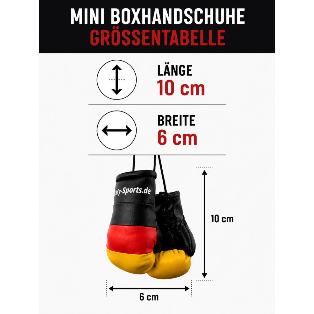Mini Boxhandschuhe Germany Deutschland Anhänger Deko fürs Auto, Tasche usw. BRD