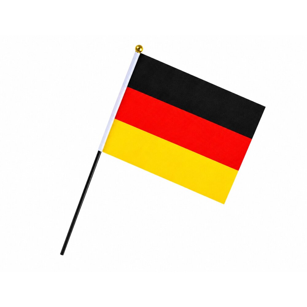 10x Spar Set Mini Deutschland Fahne 30 cm, Flagge BRD Handfahne