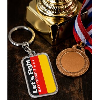 Let´s Fight Germany Fahne Schlüsselanhänger aus Acryl 2D
