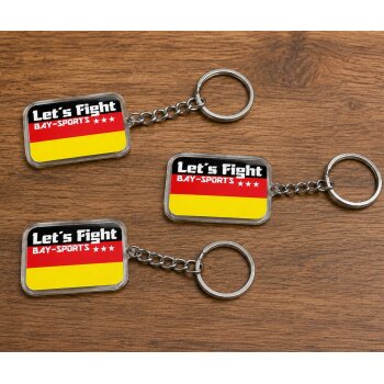 Let´s Fight Germany Fahne Schlüsselanhänger aus Acryl 2D