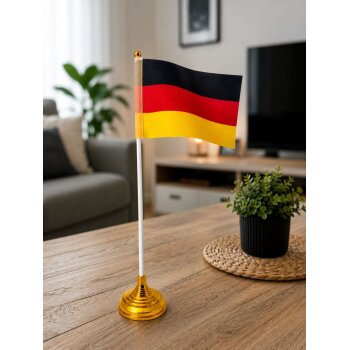 Tischfahne mit Standfuß Mini Deutschland Fahne 30 cm, Flagge BRD