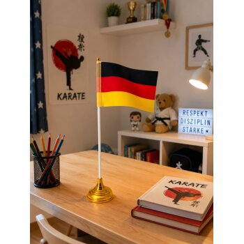 Tischfahne mit Standfuß Mini Deutschland Fahne 30 cm, Flagge BRD