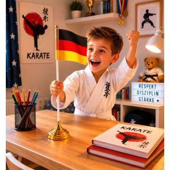 Tischfahne mit Standfuß Mini Deutschland Fahne 30 cm, Flagge BRD