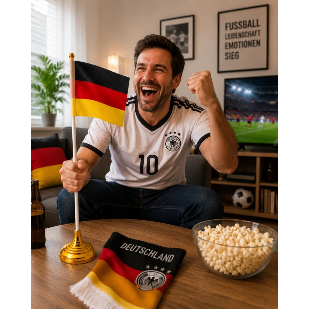 Tischfahne mit Standfuß Mini Deutschland Fahne 30 cm, Flagge BRD