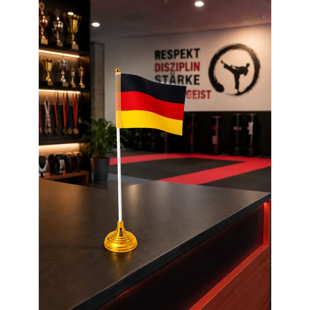 Tischfahne mit Standfuß Mini Deutschland Fahne 30 cm, Flagge BRD