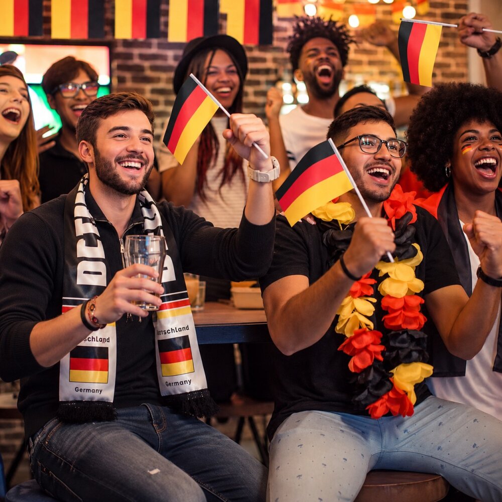 Tischfahne mit Standfuß Mini Deutschland Fahne 30 cm, Flagge BRD