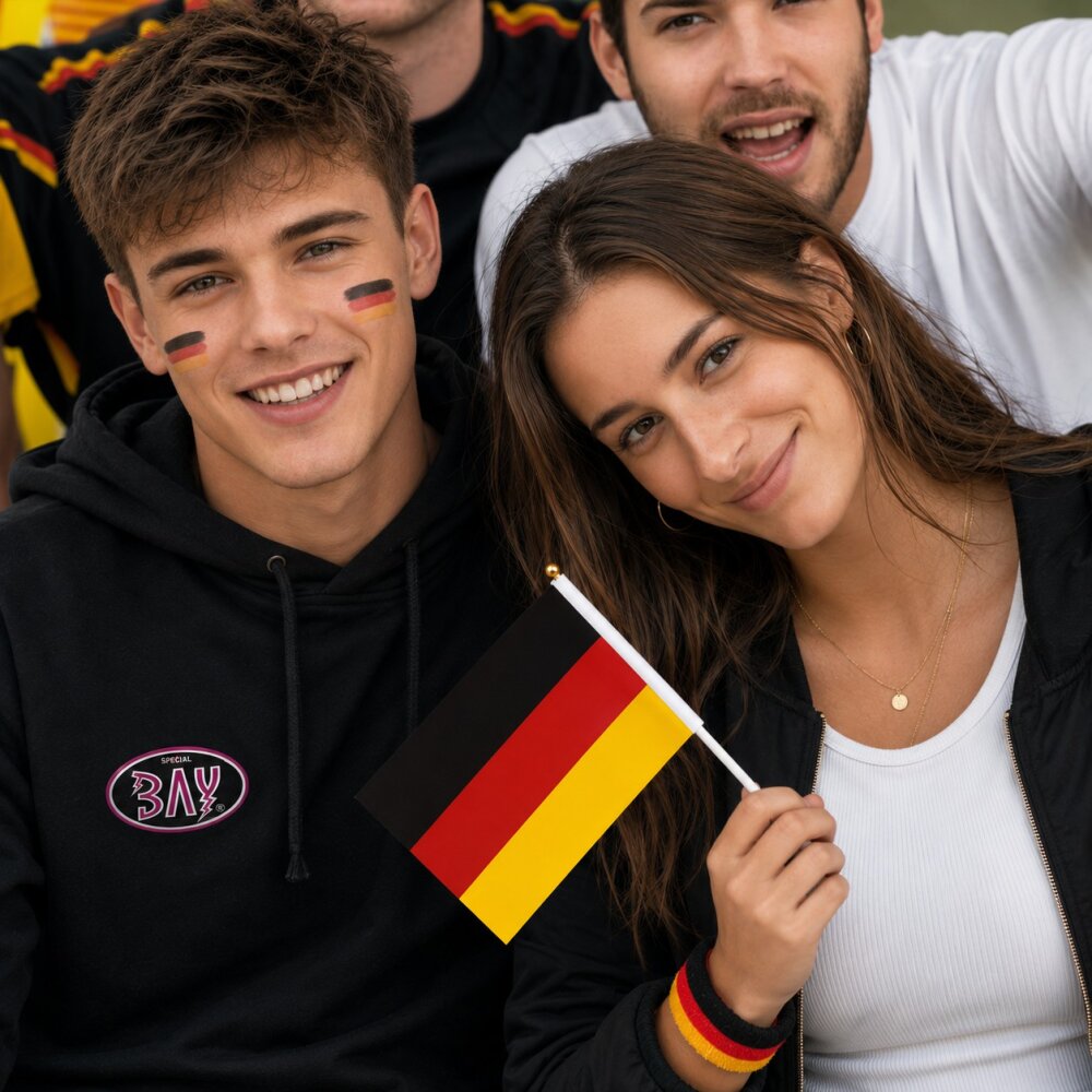 Tischfahne mit Standfuß Mini Deutschland Fahne 30 cm, Flagge BRD