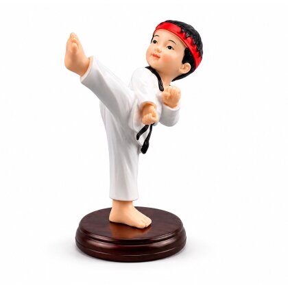 Master Kim Taekwondo Budo Figur mit Taekwondoanzug