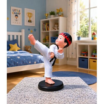 Master Kim Taekwondo Budo Figur mit Taekwondoanzug