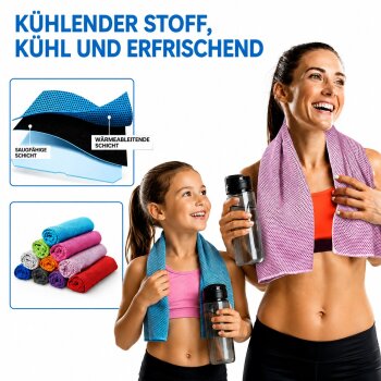 Kühlhandtuch - Cooling Towel Eistuch -  Kühlt automatisch durch schütteln
