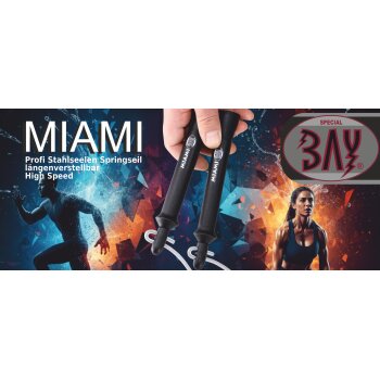 Miami 280 Profi Stahl Springseil  + GRATIS Kühlhandtuch