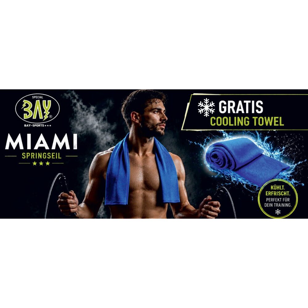 Miami 280 Profi Stahl Springseil  + GRATIS Kühlhandtuch