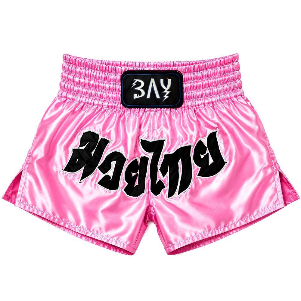 20 Jahre Jubel Rabatt - Big Size Remy Thaiboxhose pink rosa mit Schrift  L - XXL