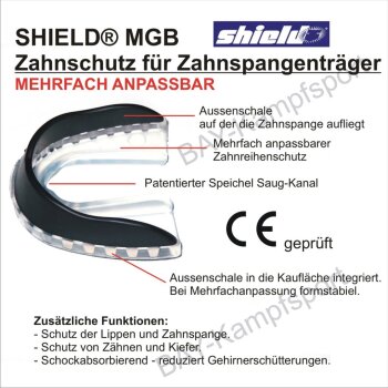MGB Zahnschutz speziell für feste Zahnspangen - mehrfach anpassbar