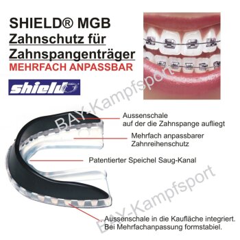 MGB Zahnschutz speziell für feste Zahnspangen - mehrfach anpassbar