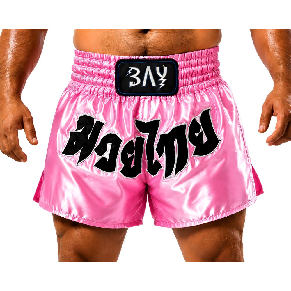 20 Jahre Jubel Rabatt - Big Size Remy Thaiboxhose pink rosa mit Schrift L
