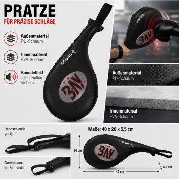 Sound 2.6. Doppel Hand Mitt Doppelmitt  schwarz/grau