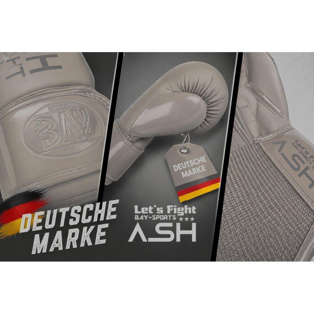 ASH Boxhandschuhe Sandgrau Edition 8 - 16 Unzen