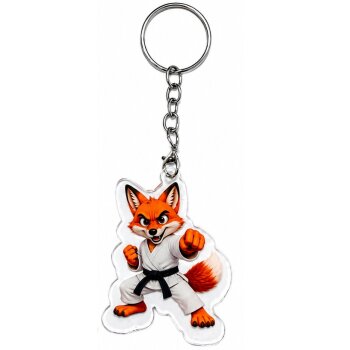 Rempelfuchs Schlüsselanhänger Orange Fox Acryl 2D