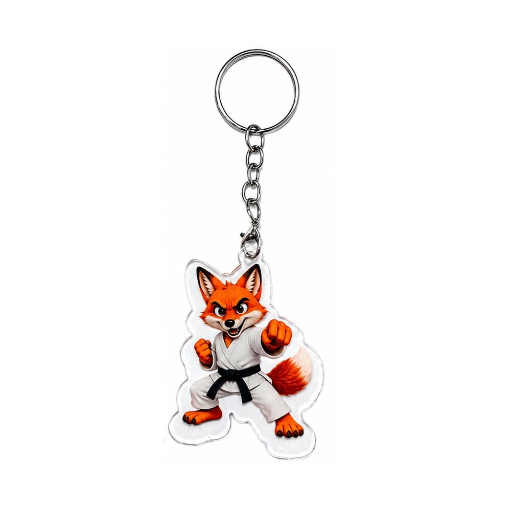 Rempelfuchs Schlüsselanhänger Orange Fox Acryl 2D