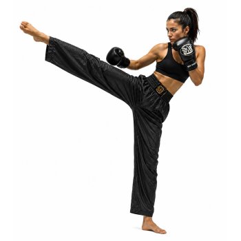 Total Black Kampfsporthose schwarz 6XS - XXL Kinder Erwachsene