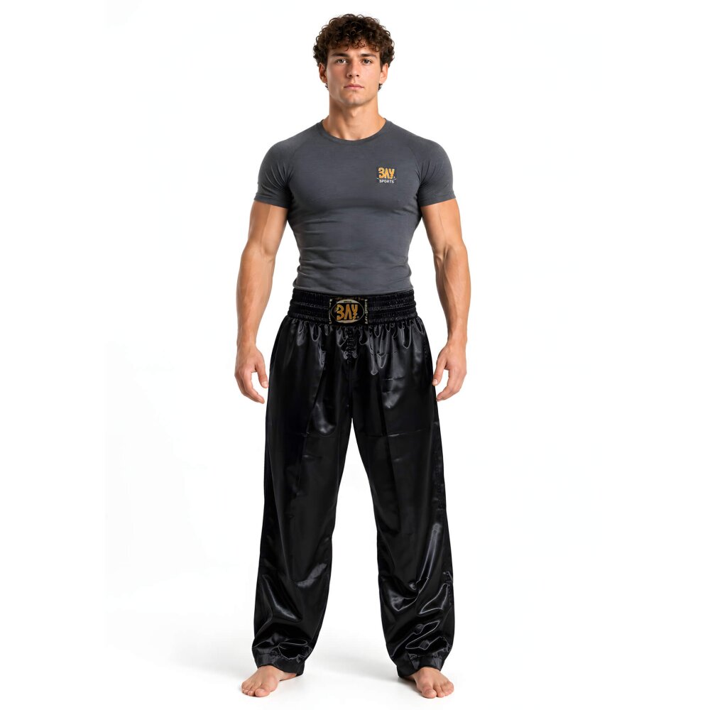 Total Black Kampfsporthose schwarz 6XS - XXL Kinder Erwachsene