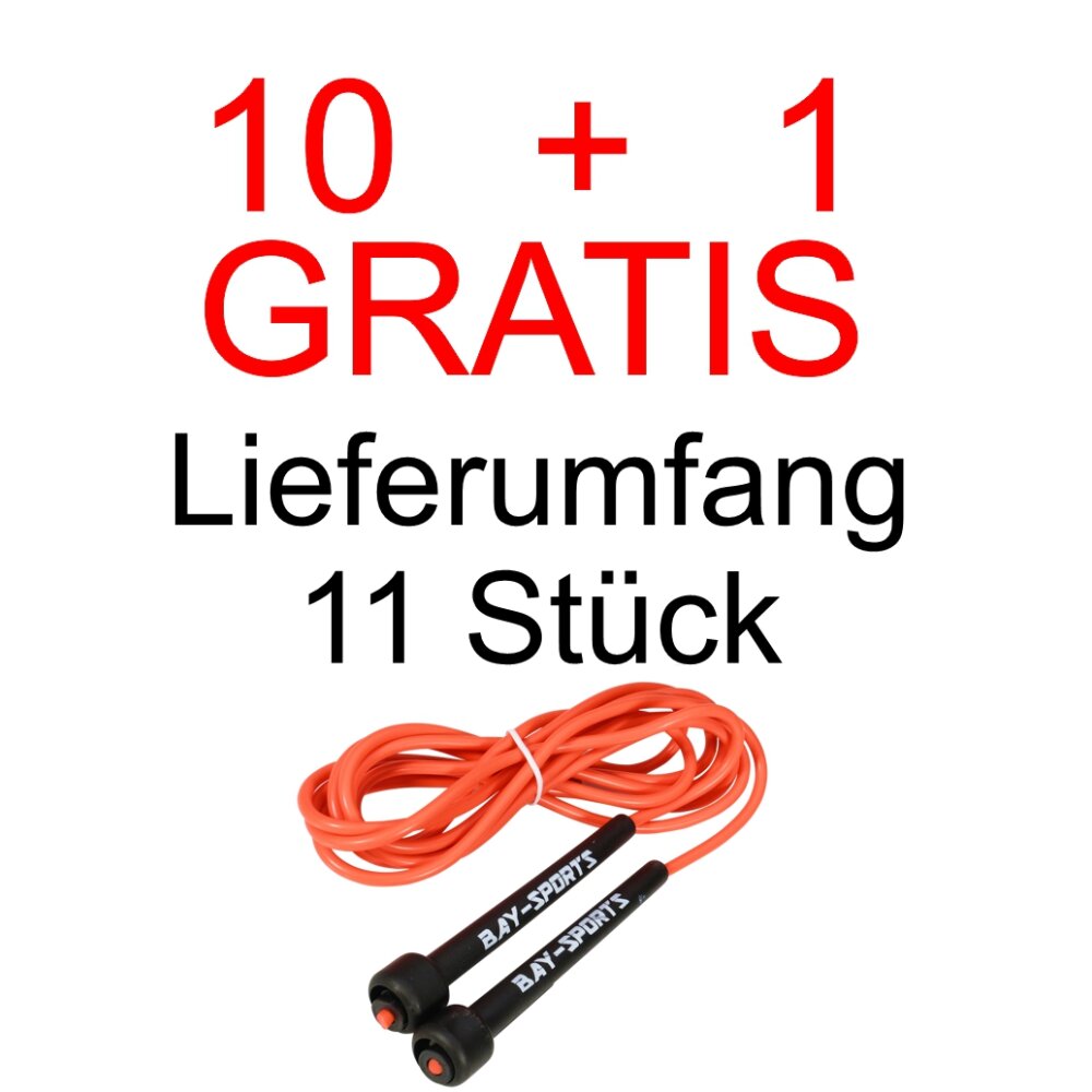 10 + 1 GRATIS Angebot (11 Stück) Sports 310 Nylon Springseil Skipping Rope
