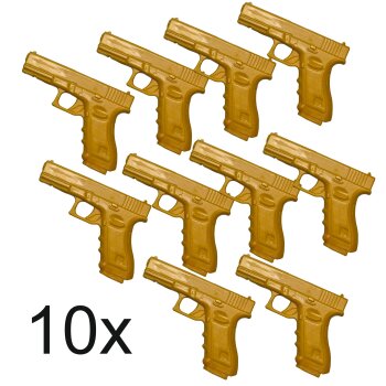 10 Stück - NeoGun gelbe Hartgummipistole...