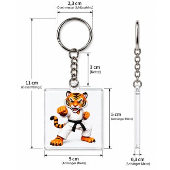 Prankenmeister Tiger Schlüsselanhänger Tigerkralle Acryl 2D